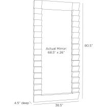 WMI38 Elkins Floor Mirror Product Line Drawing