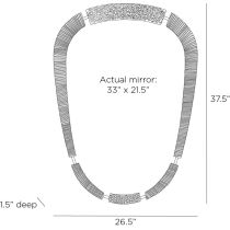 WMI61 Hitchcock Mirror Product Line Drawing