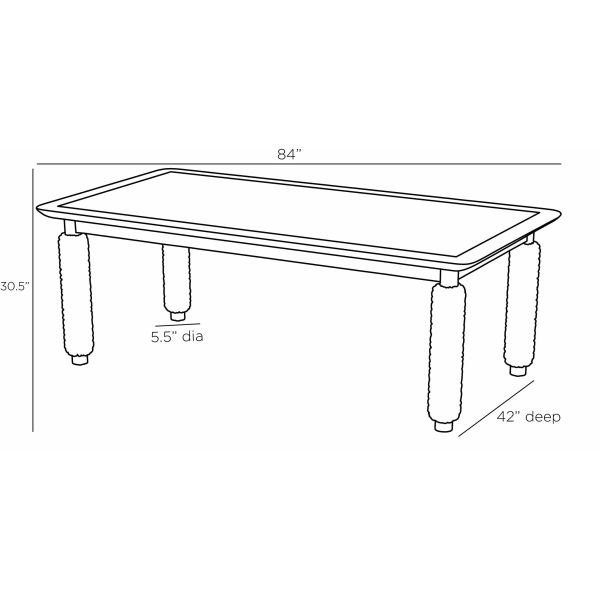 FDS06 - Anwar Dining Table - Wirebrushed Ebony