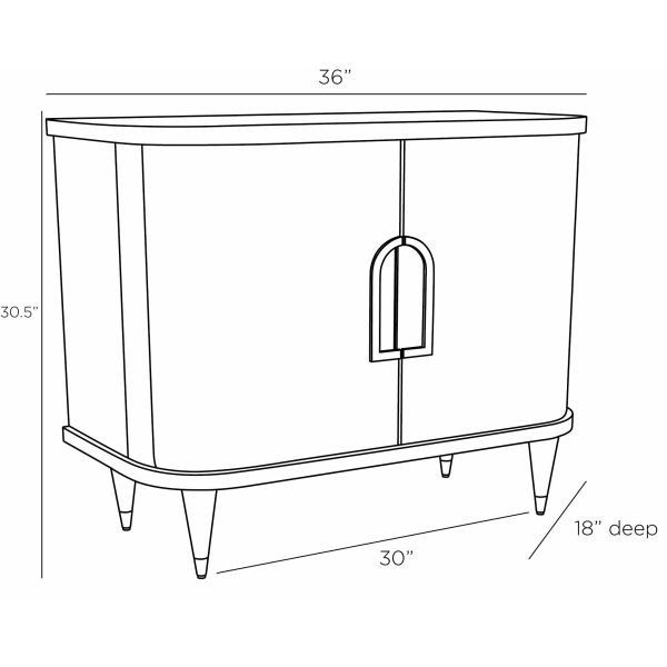 FIS04 - Algiers Side Cabinet - Gray Straw Marquetry