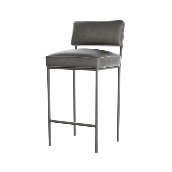 FSI02 - Topanga Bar Stool - Graphite Leather