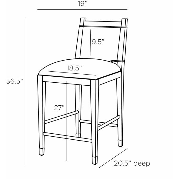 FSI09 - Burdock Counter Stool - Ivory Leather