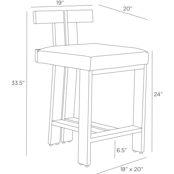 FSI15 - Enola Counter Stool - Natural Linen