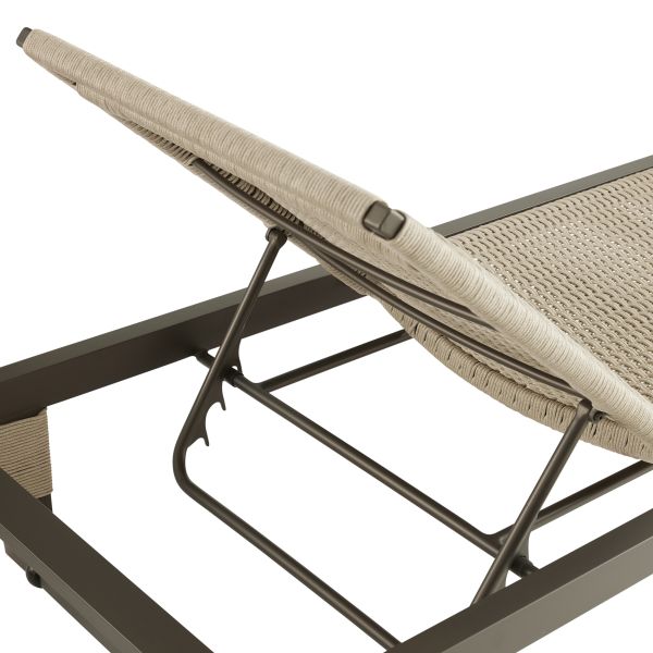 FTS01 - Daytona Outdoor Chaise - Buff Dutch Weave