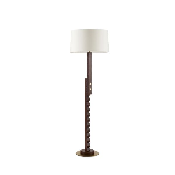 PFI12-769 - Elvis Floor Lamp - Dark Walnut, Mango Wood