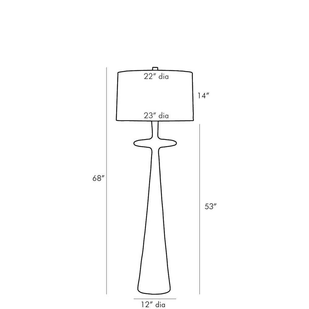 74723-860 - Putney Floor Lamp - Antiqued Aluminum, Aluminum