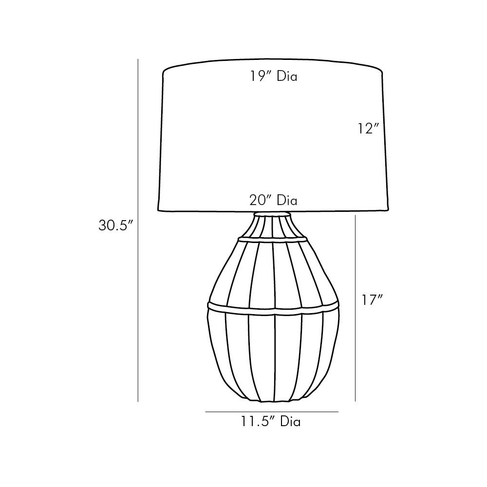 DW11004-578 - Tangier Lamp - Egg Shell Ceramic