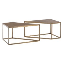 4520 - Austin Cocktail Tables, Set of 2 - Antique Brass