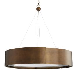 89702 - Dante Large Chandelier - Antique Brass, Frosted Acrylic